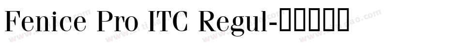 Fenice Pro ITC Regul字体转换